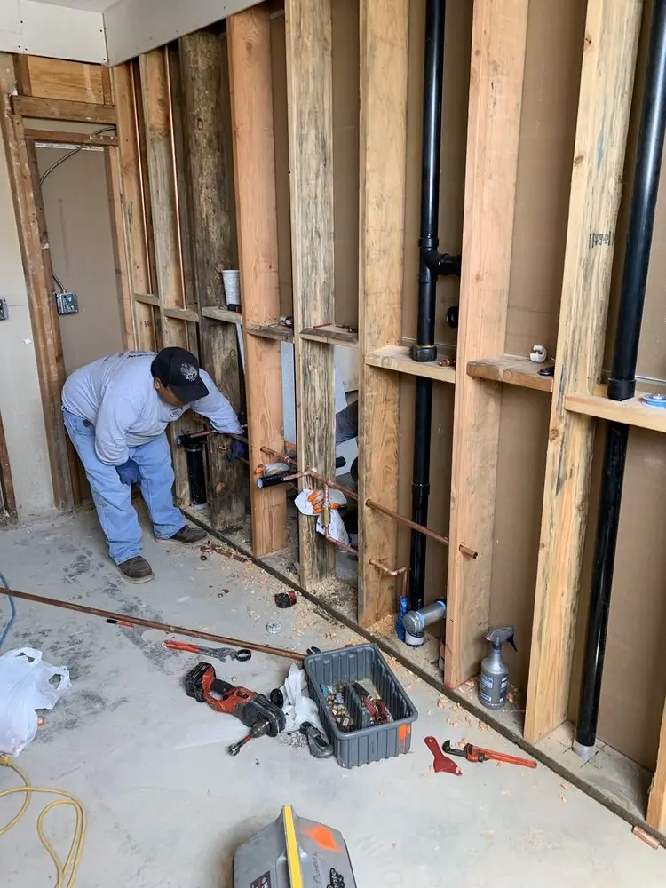 Commercial rough-in plumbing for Gas Line Repair in Blackiston